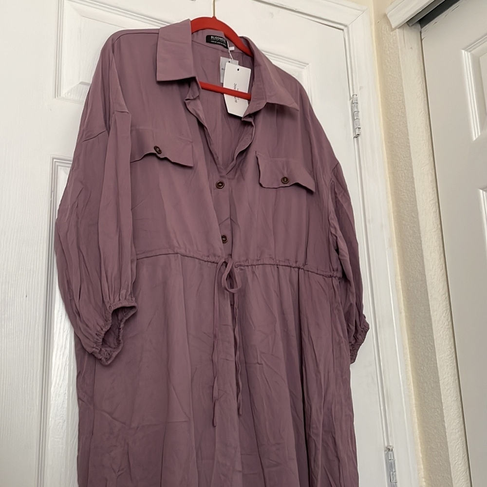 BloomChic Mauve Midi Dress